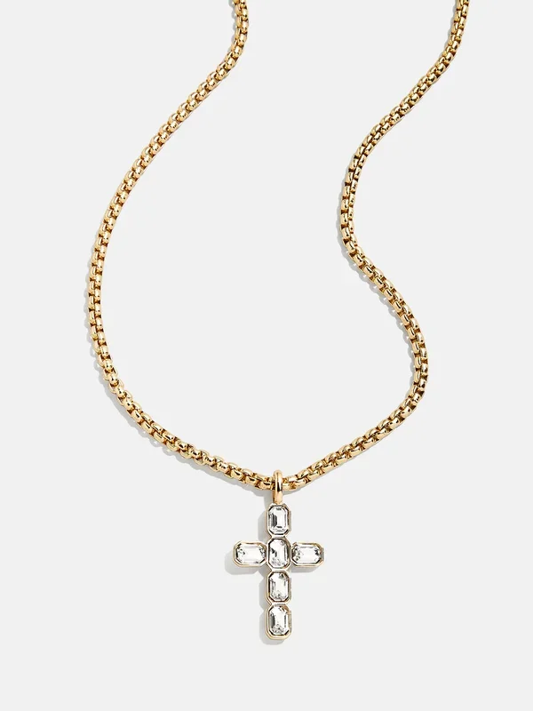Mara Cross Necklace – Bezel Cross