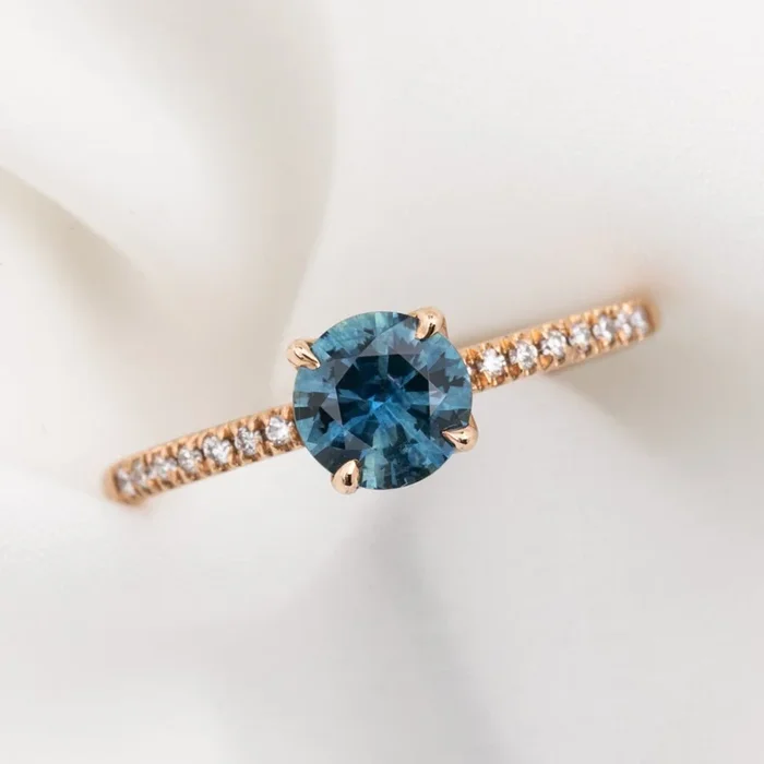 Maria Ring, 0.88ct Blue Montana Sapphire