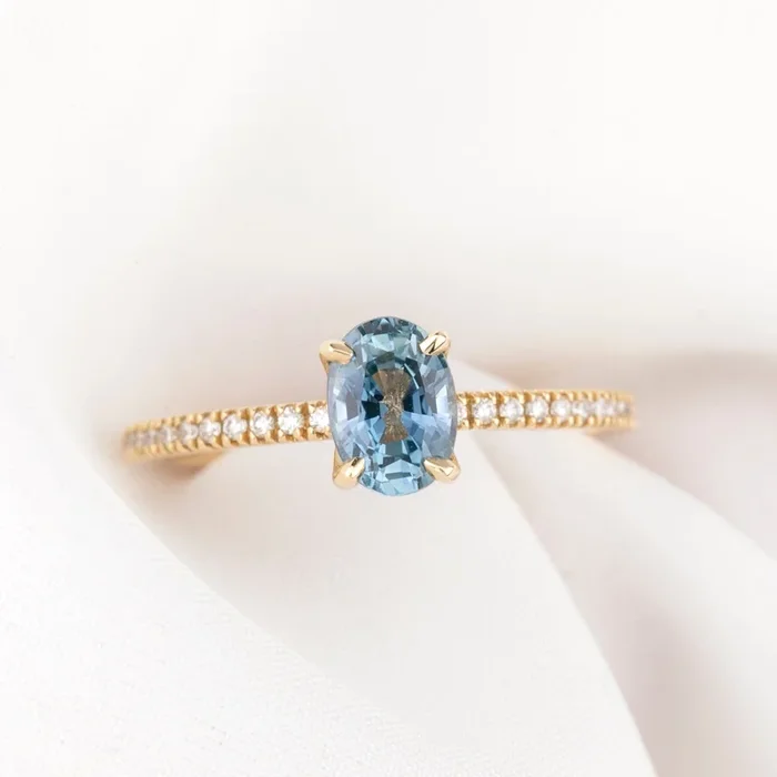 Maria Ring, 1.17ct Blue Montana Sapphire