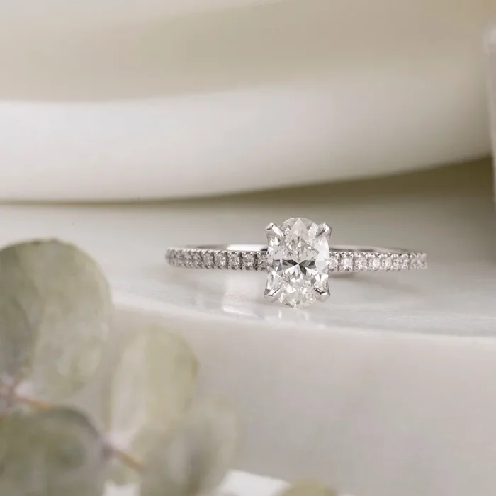 マリアリング ブリリアントカットダイヤモンド 0.70ct 14Kホワイトゴールド GIA鑑定書付き
