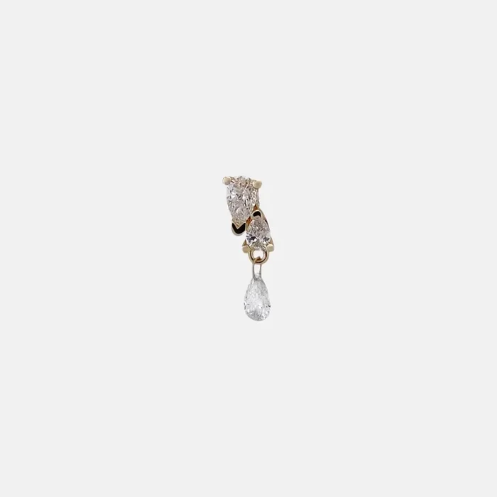 Me and You Diamond Dangle Earring