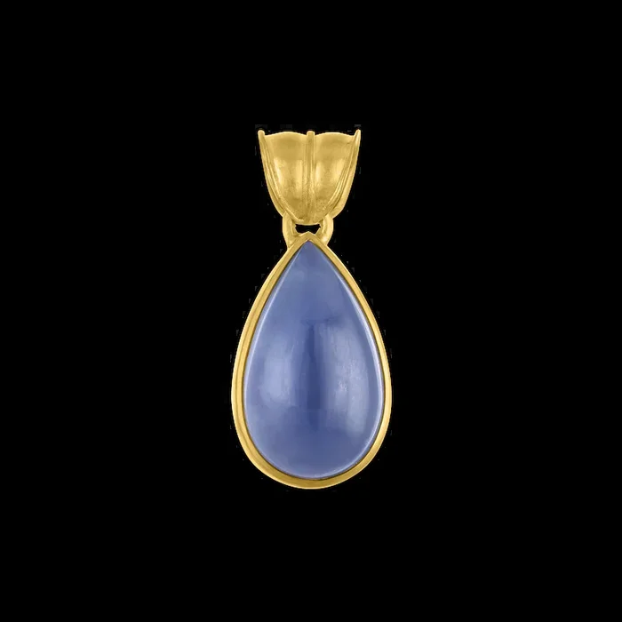 Medium Chalcedony Tear Pendant