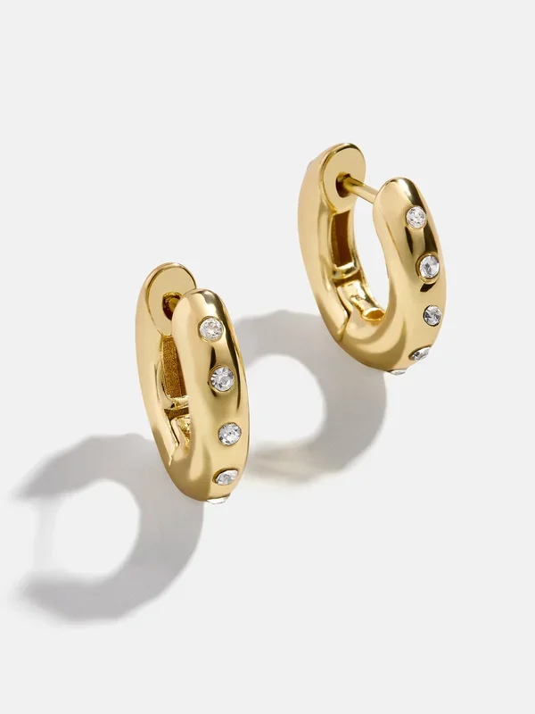 Megan Earrings – Gold/Pavé