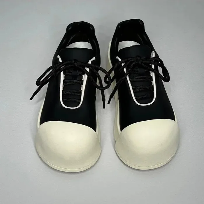 Men’s Hip Hop Genuine Leather Height Increasing Lace Up Round Toe Casual Shoes