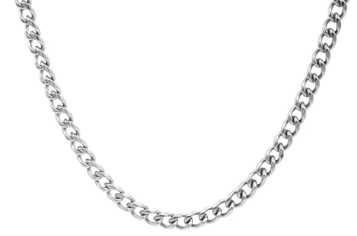 Mens 5mm Stainless Steel Miami Cuban Link 24″ Chain Necklace