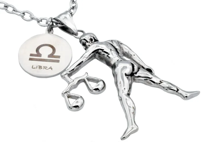 Mens Stainless Steel Zodiac Libre Pendant