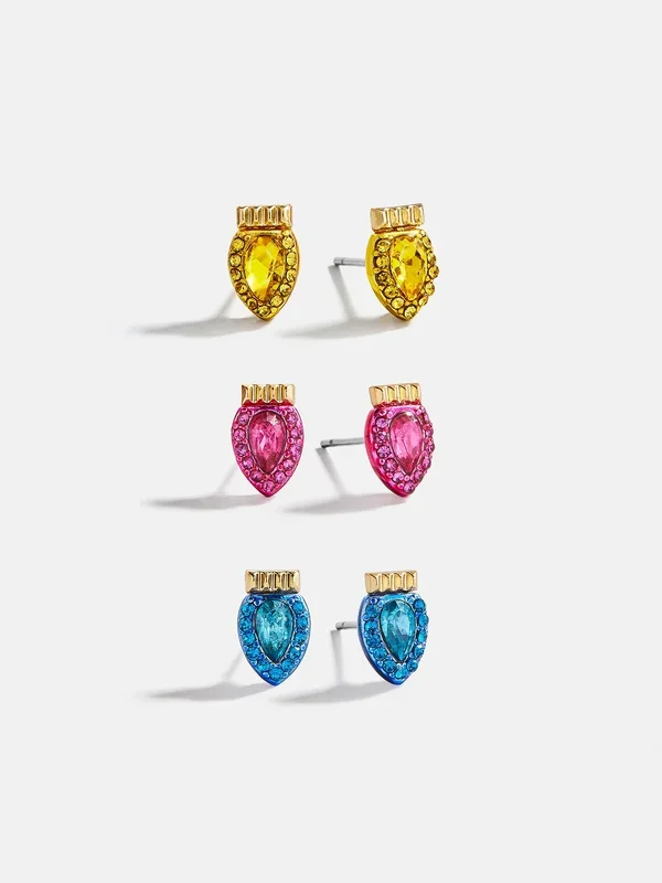 Merry & Bright Holiday Earring Set – Multi Christmas Lights