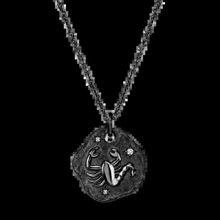 MINI 18KT BLACK GOLD ZODIAC MEDALLION