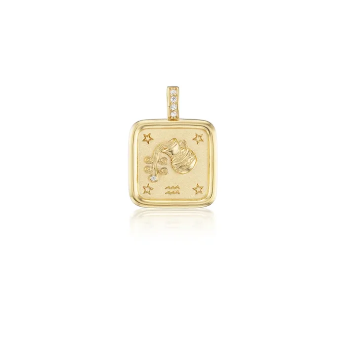 Mini Aquarius Zodiac Pendant