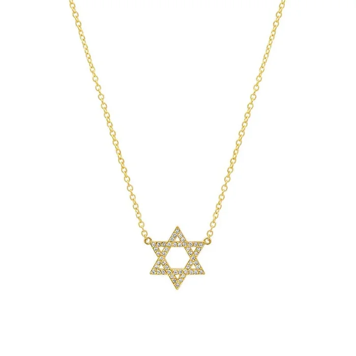 Mini Diamond Star of David Necklace