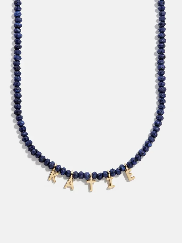 Mini Semi-Precious Custom Necklace – Lapis