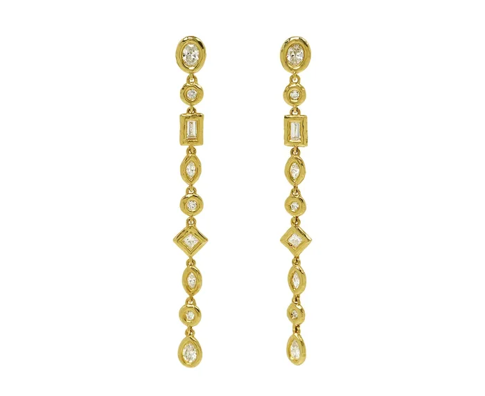 Mix and Match Diamond Nesting Drop Earrings