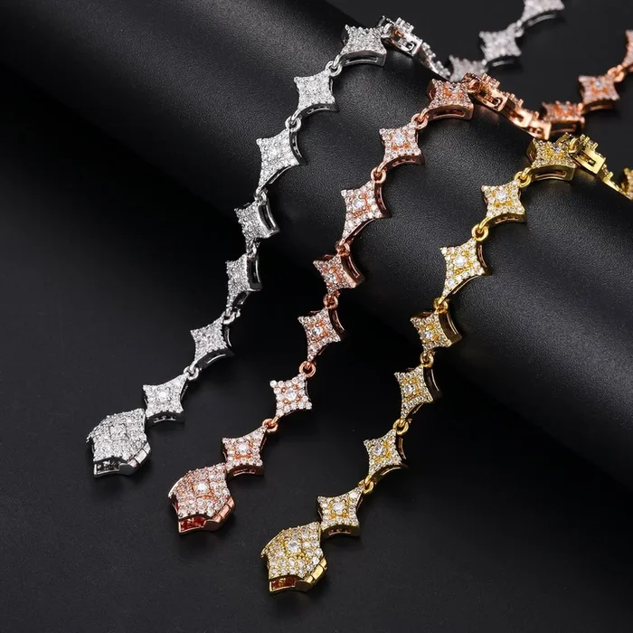 Moissanite Diamond Star Shaped Chain