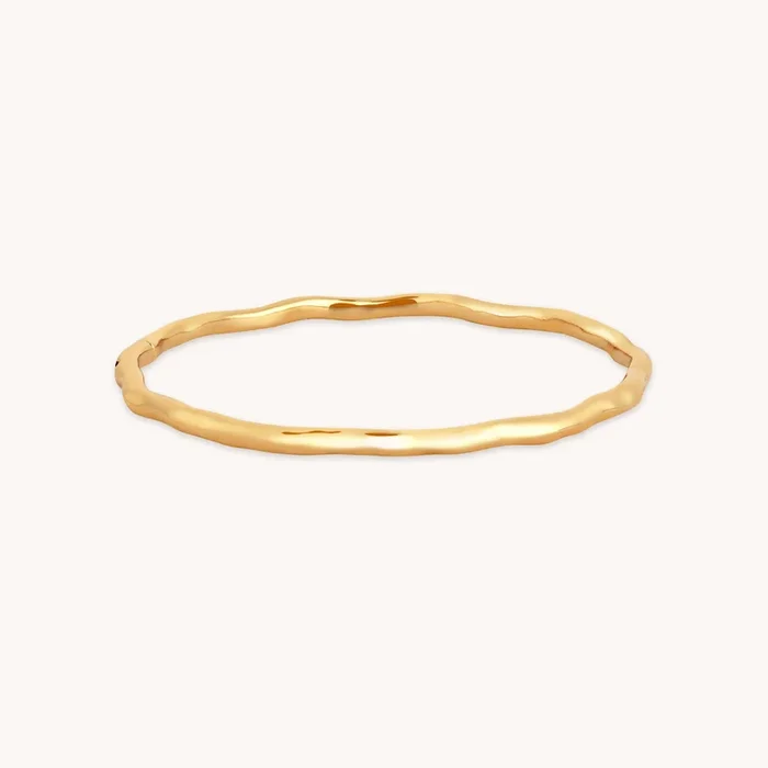 Molten Bangle in Gold