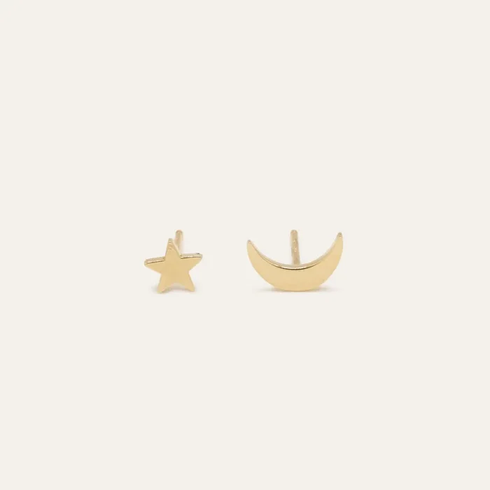 Moon or Star Earring | OOAK