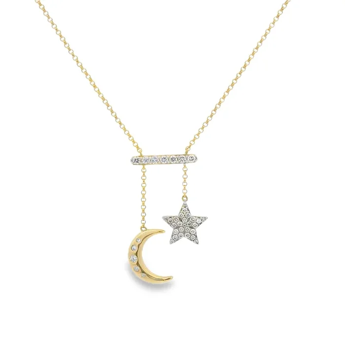 Moon + Star Necklace