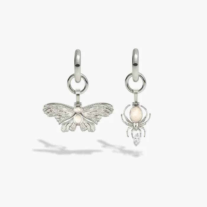 Moonstone Insects Charm Earrings