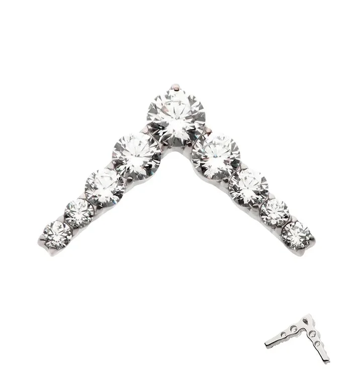 Mount Clear CZ Internally Threaded Titanium Top