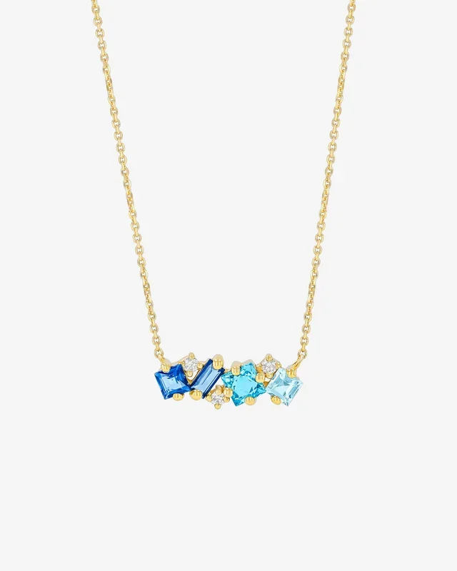 Nadima Blue Ombre Midi Bar Pendant