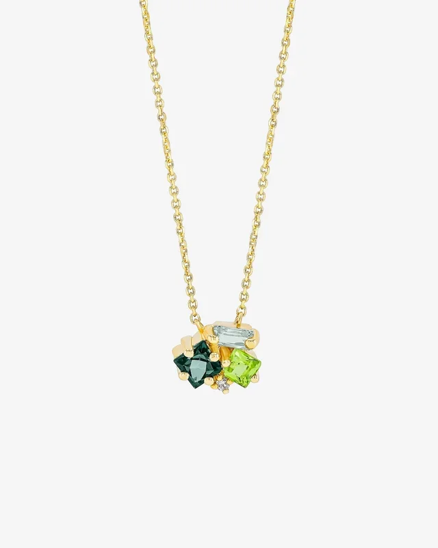 Nadima Green Mix Cluster Pendant