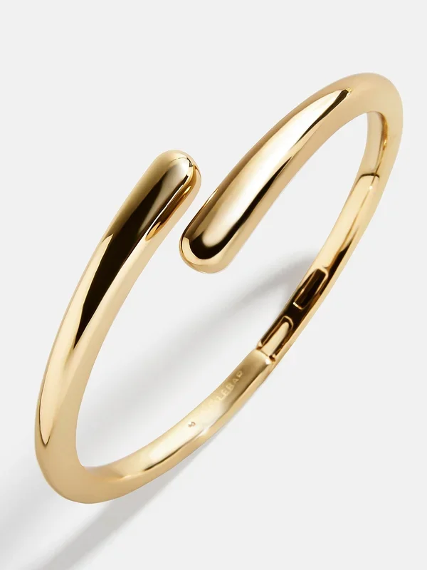 Naomi Wrap Hinge Bangle – Gold