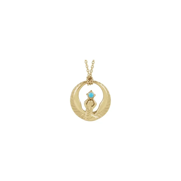Natural Turquoise Phoenix Necklace