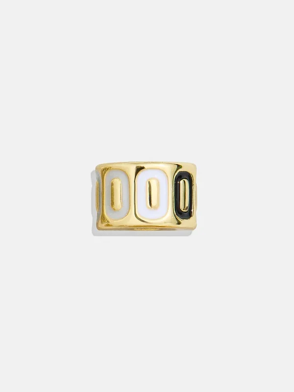 Neutral Initial 360 Spinner Charm – O