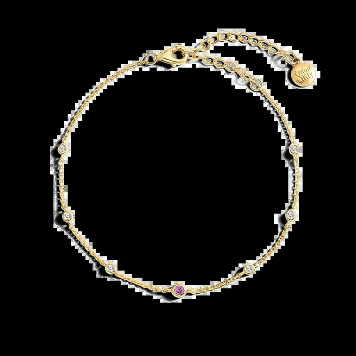 October Birthstone Station Bracelet
