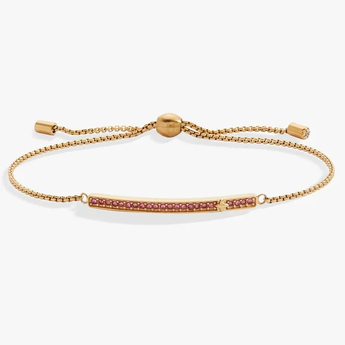 October Everyday Birthstone Pave Bolo Bracelet