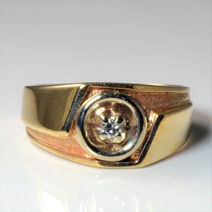 Offset Solitaire Diamond Ring | 0.05ct | SZ 7.25 |