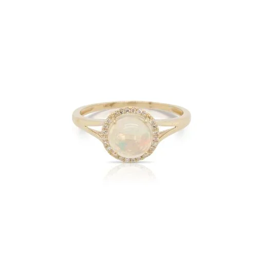 Opal and Diamond Ring