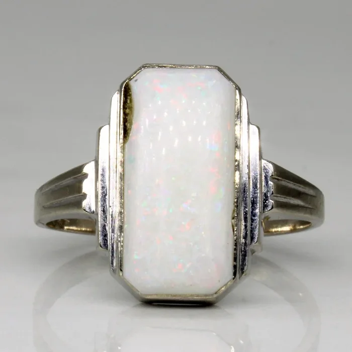 Opal Art Deco Style Ring | 1.50ct | SZ 6.5 |
