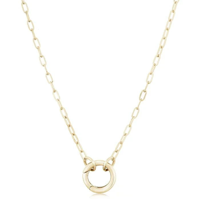 Open Clasp Paperclip Chain Necklace