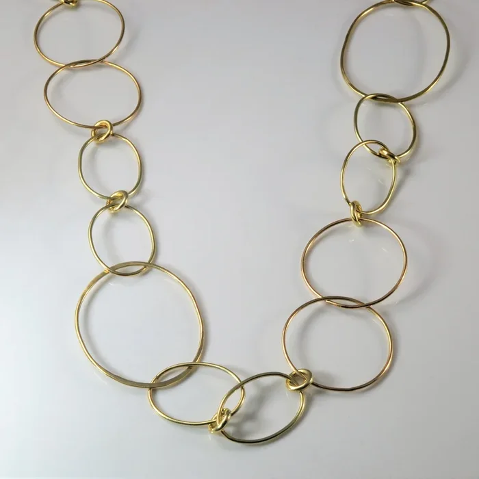 Open Wire Link Necklace | 34″ |