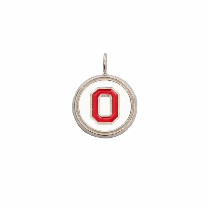 OSU Block “O” Charm with Red and White Enamel