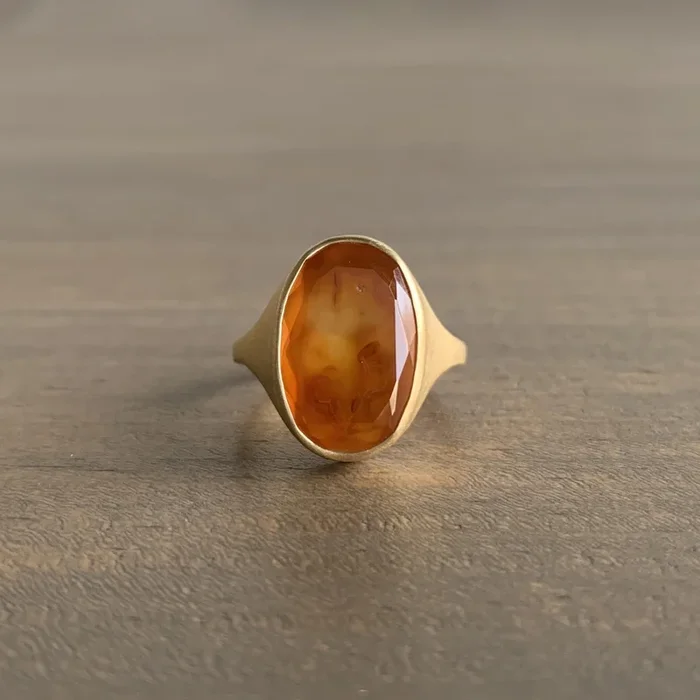 Oval Carnelian Cast Ring