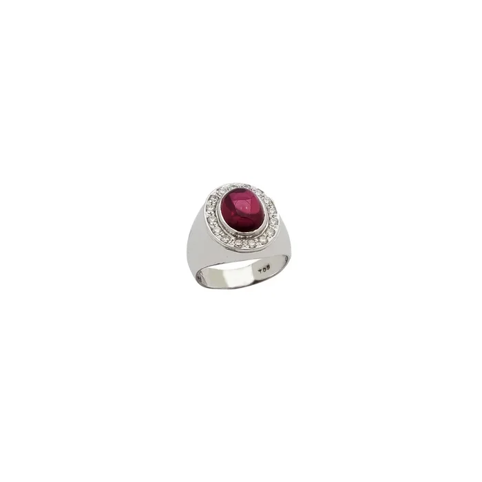 Oval Shape Cubic Zirconia Ring (14K)