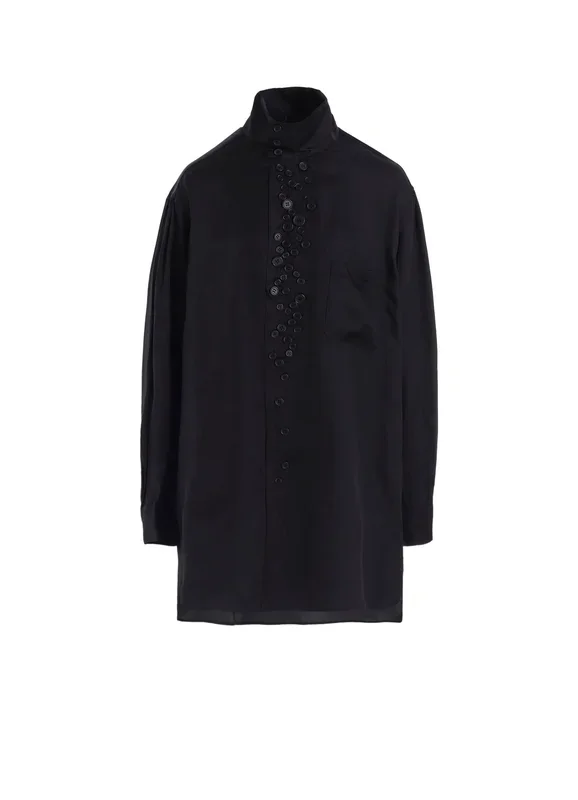 P・CUPRO LONG SLV MANY BUTTONS SHIRT