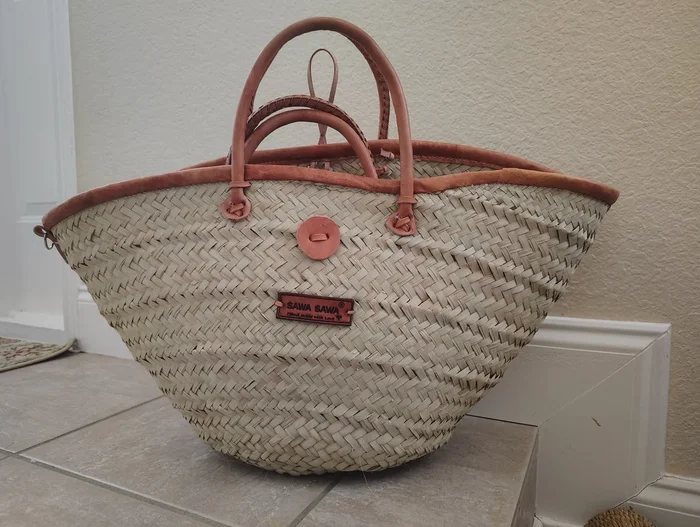Palm Leaf Large Basket
