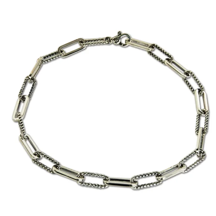 Paperclip & Twist Link Necklace