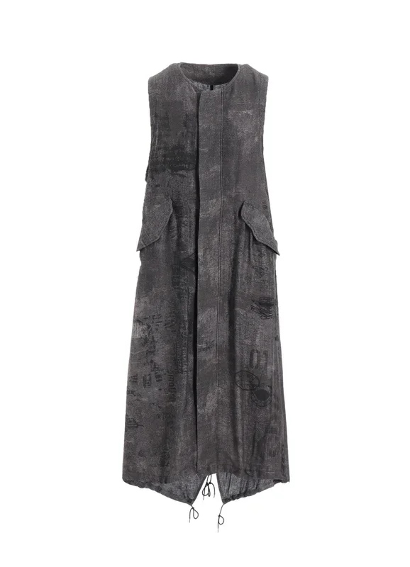 PATCH DESIGN PRINT FISH TAIL DRESS