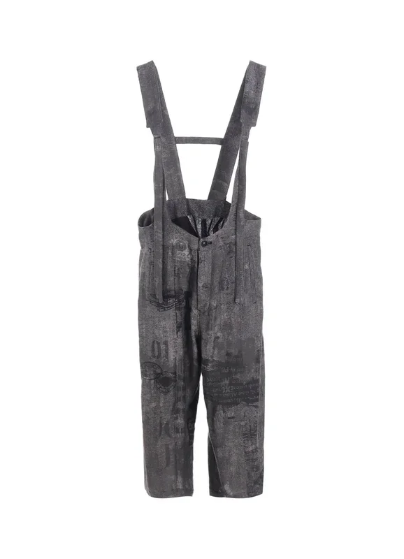 PATCH DESIGN PRINT FISH TAIL DRESS OVERALLS