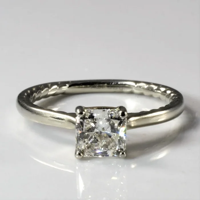 Patterned Band Radiant Diamond Ring | 1.00ct | SZ 6.5 |