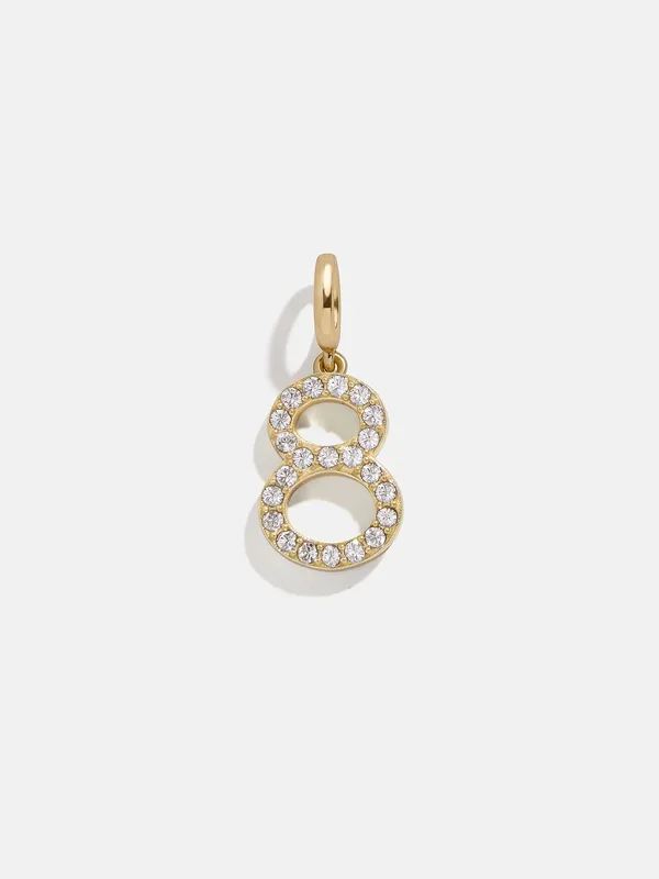 Pavé Number Cluster Charm – 8