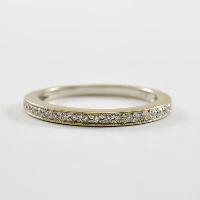 Pave Set Semi Eternity Diamond Band | 0.10ctw | SZ 7 |