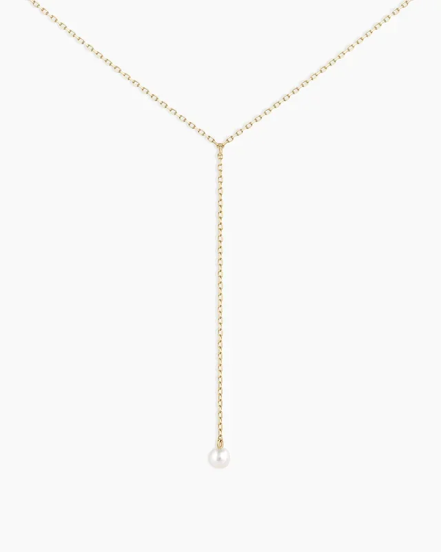 Pearl Lariat Necklace