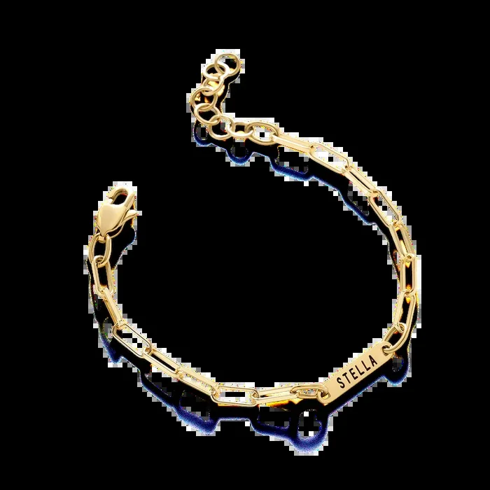 Personalized Paperclip Name Bracelet