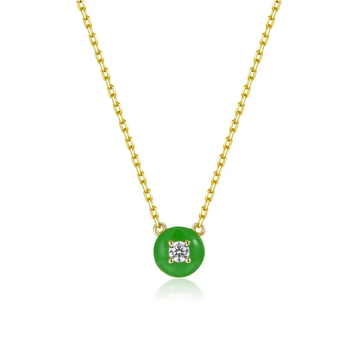 Petit Cupcake Necklace in Green