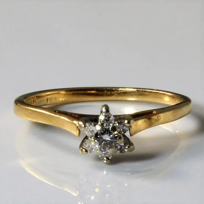 Petite Cluster Set Diamond Ring | 0.12ctw | SZ 5.25 |