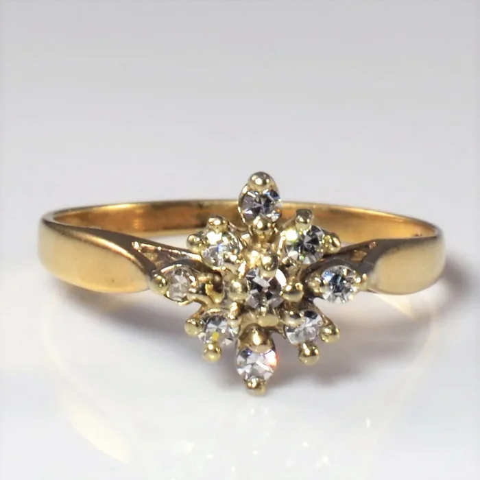 Petite Diamond Cluster Ring | 0.14ctw | SZ 4.5 |